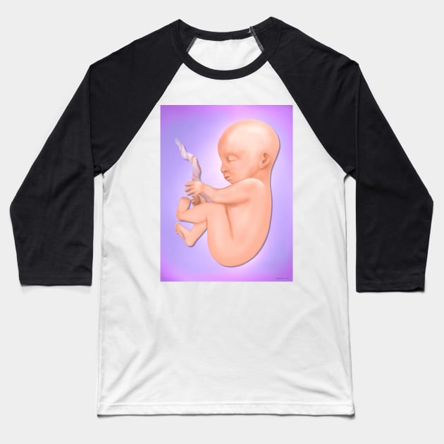 Fetus 7 Months Baseball T-Shirt by SpiceTree